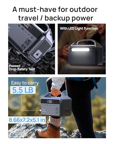300W 192Wh LiFeP04 Solar Generator with AC & DC Outlets J17947