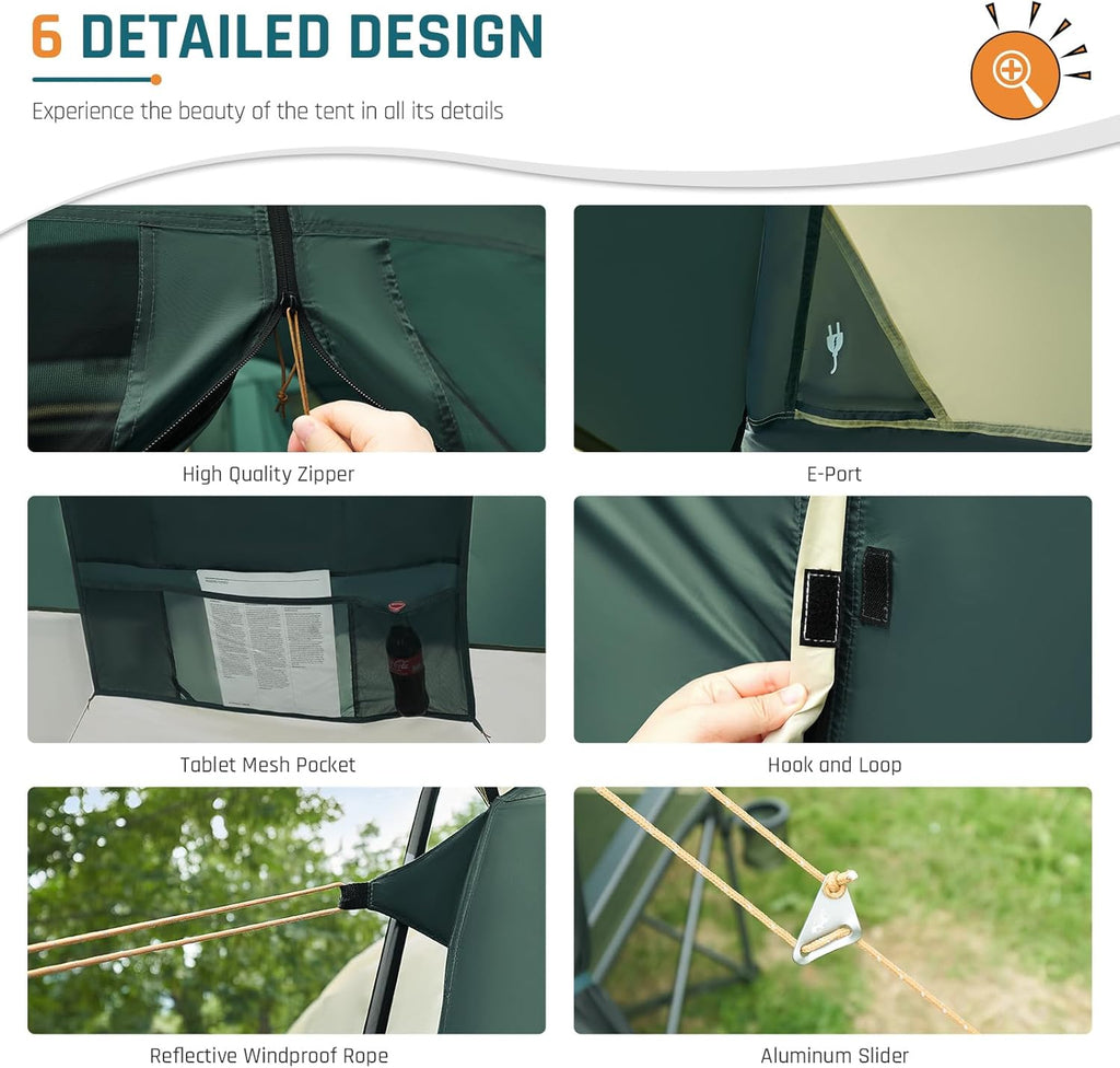 12'x10'x87in(H) SUV Tent with Screen Porch U6507