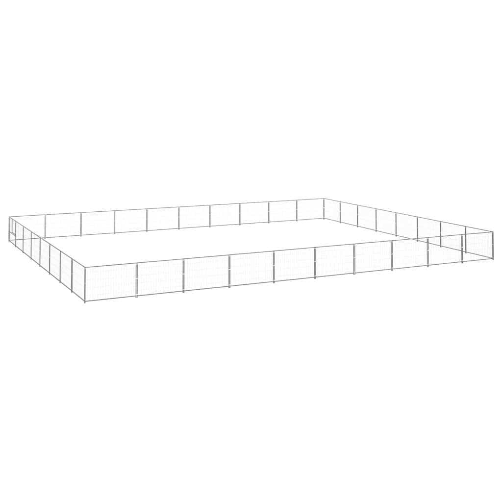 Silver Steel Dog Kennel C8454