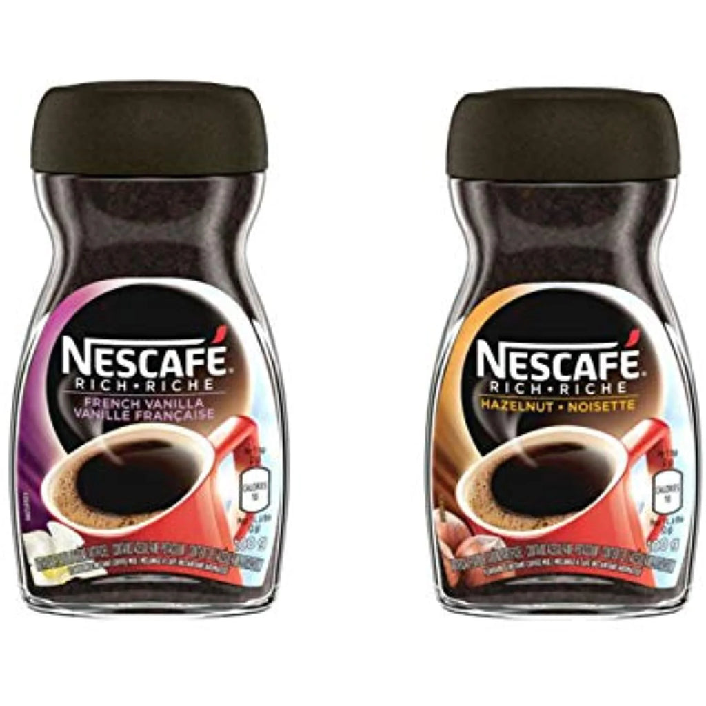 Nescafé Rich Instant Coffee Variety Bundle Hazelnut 100G French Vanilla 100G B325938
