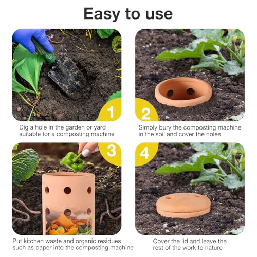 Clay Worm Composting Bin V7040