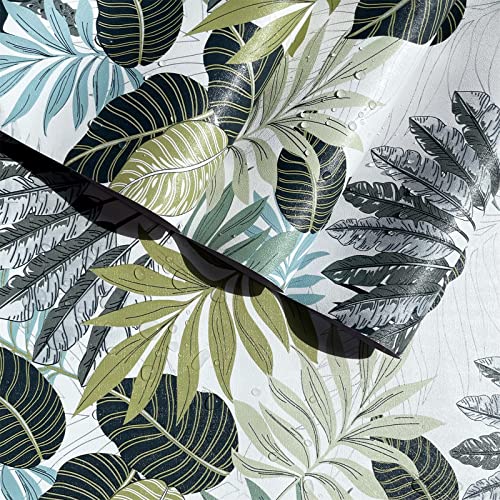 Tropical Peel and Stick Wallpaper 17.7inch x 118.1inch Green Floral Wallpaper L60669