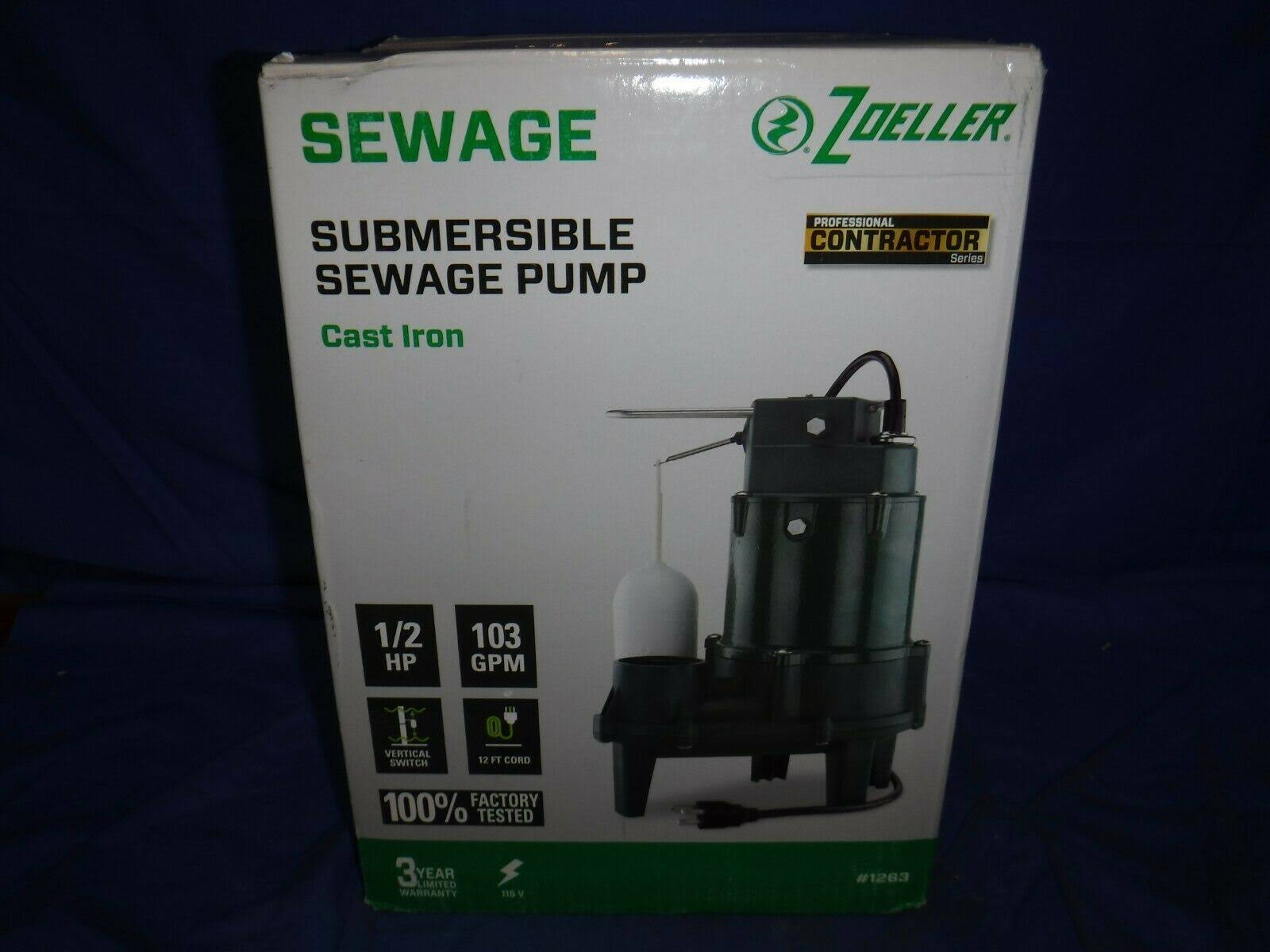 0.5-HP 115-Volt Cast Iron Sewage Sump Pump D165890