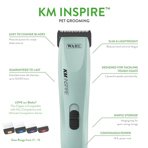 Powerful Brushless Motor Professional Grooming Clippers with 4 Stainless Steel Guide Combs N752874