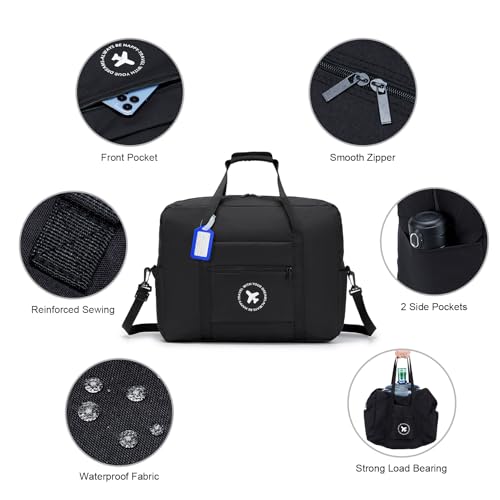 Black 18x14x8 Inch Travel Duffel Bag U9158