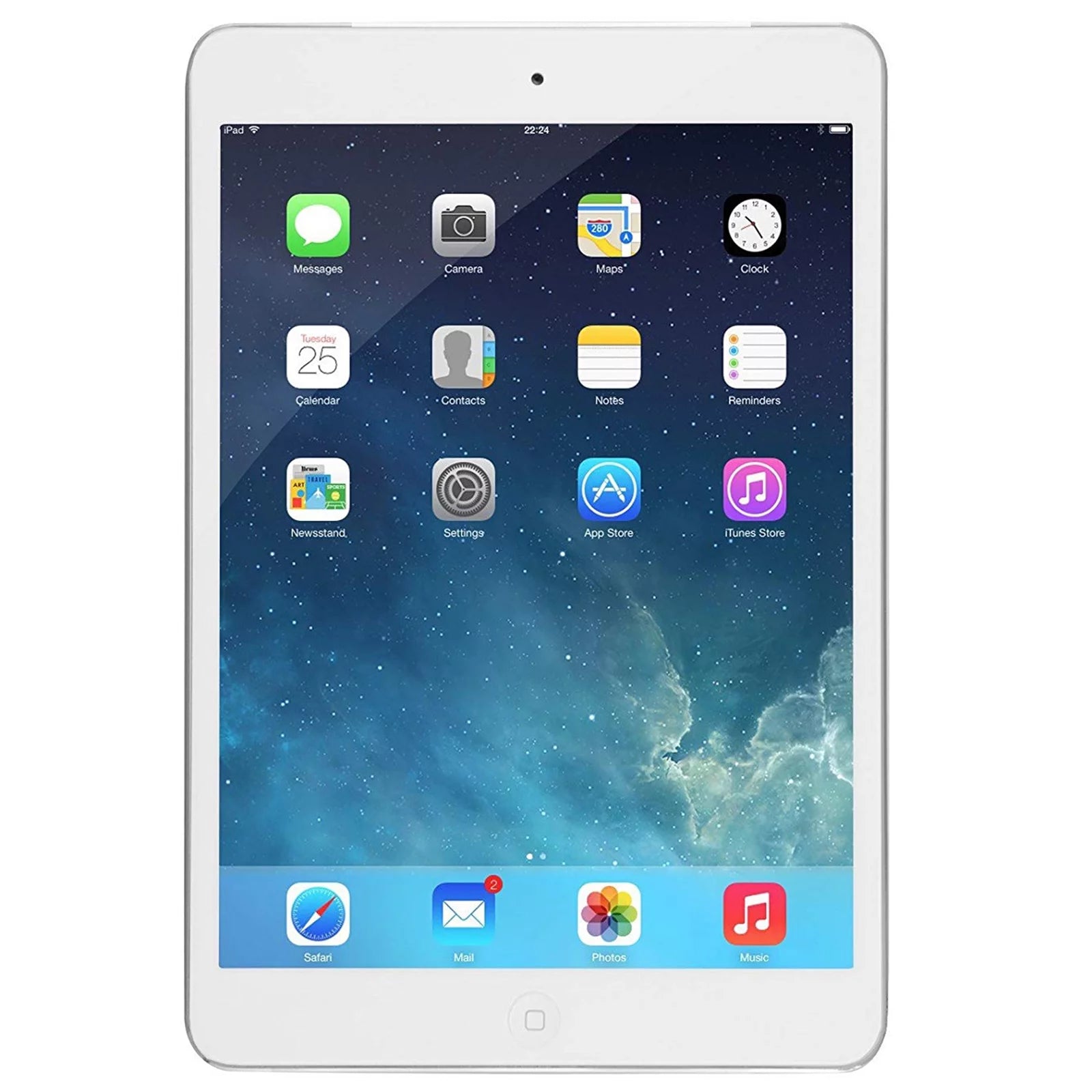 Restored Apple iPad Mini 16GB White Wi-Fi Only Bundle with Bluetooth Wireless Airbuds, Case, Charger Y66690