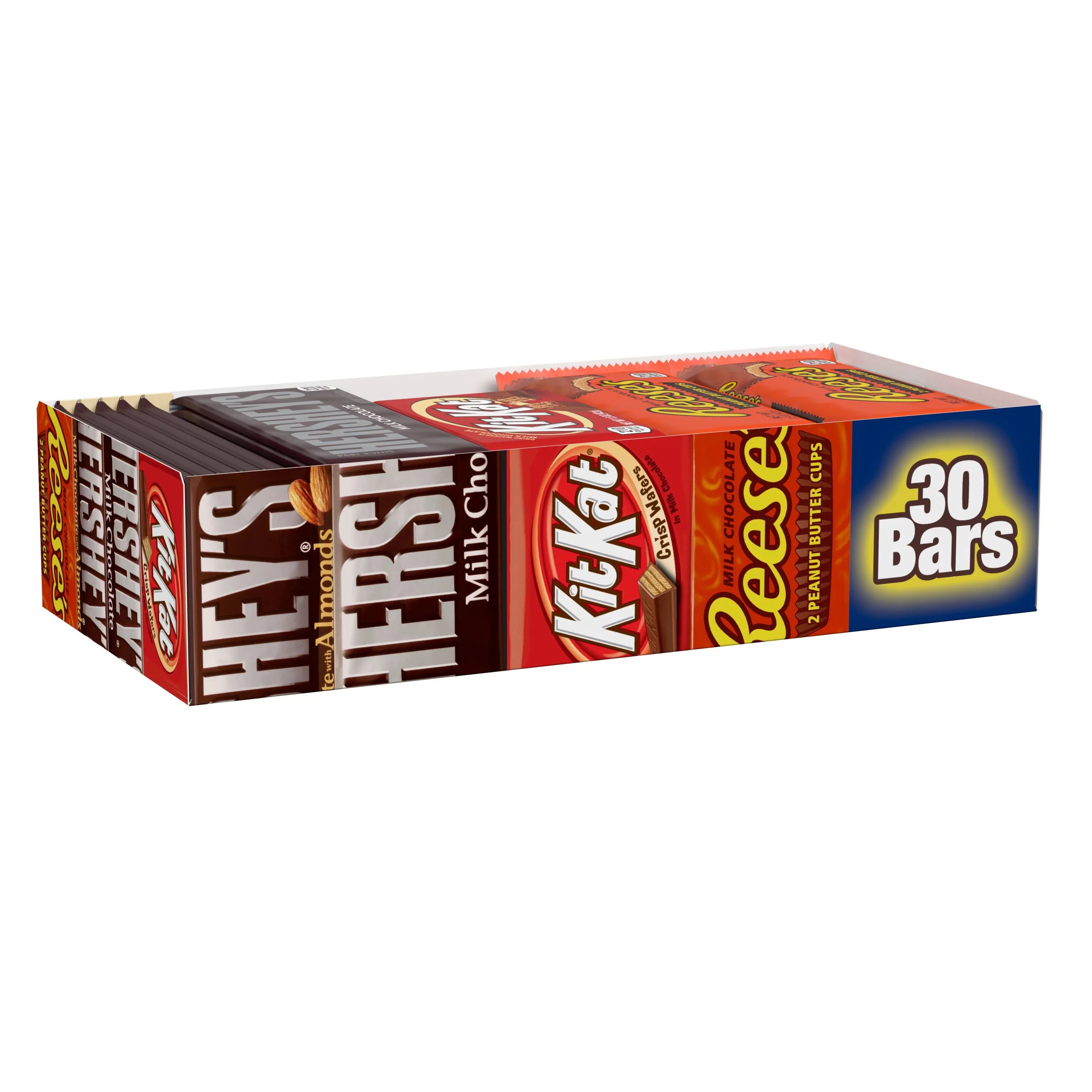 Milk Chocolate Assortment Candy Bars, Individually Wrapped, 45 oz, 30 Piece F41788