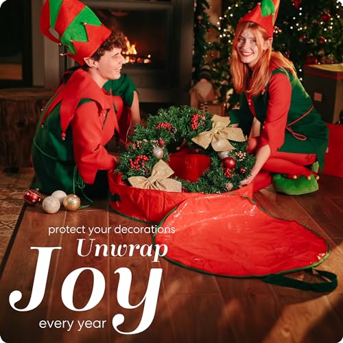 30" Christmas Wreath Storage Bag with Zipper B729933
