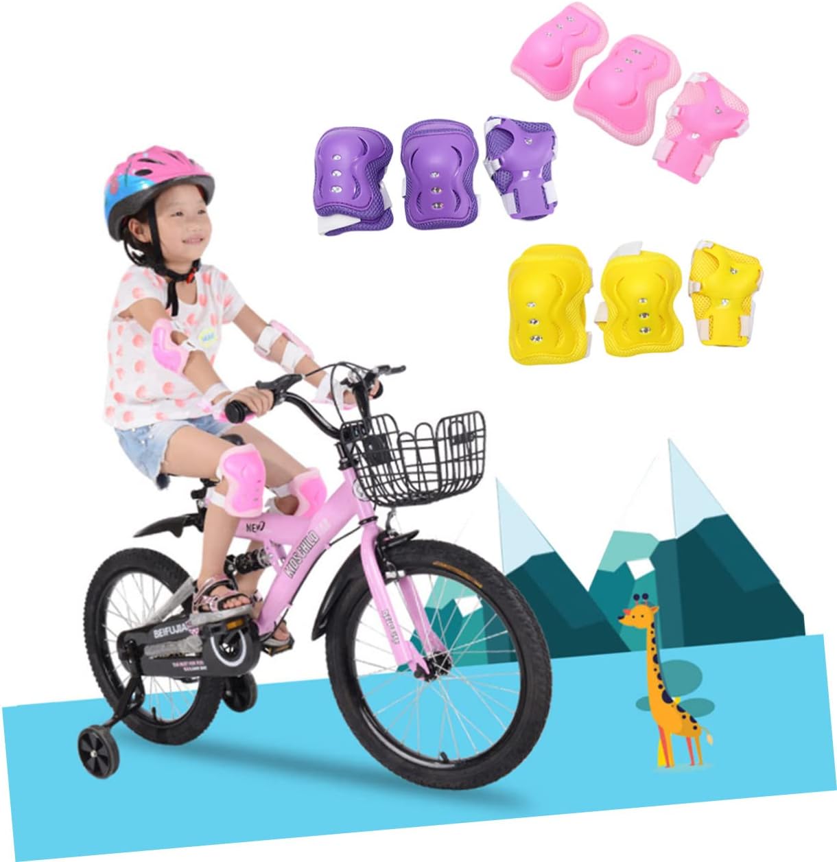 18 pcs Set Elbow Pads Knee Protector Wrist Guards Protective Gear Q984633