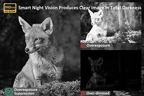 64MP 1296p No-Glow IR Night Vision Motion Activated Waterproof Trail Camera V88102