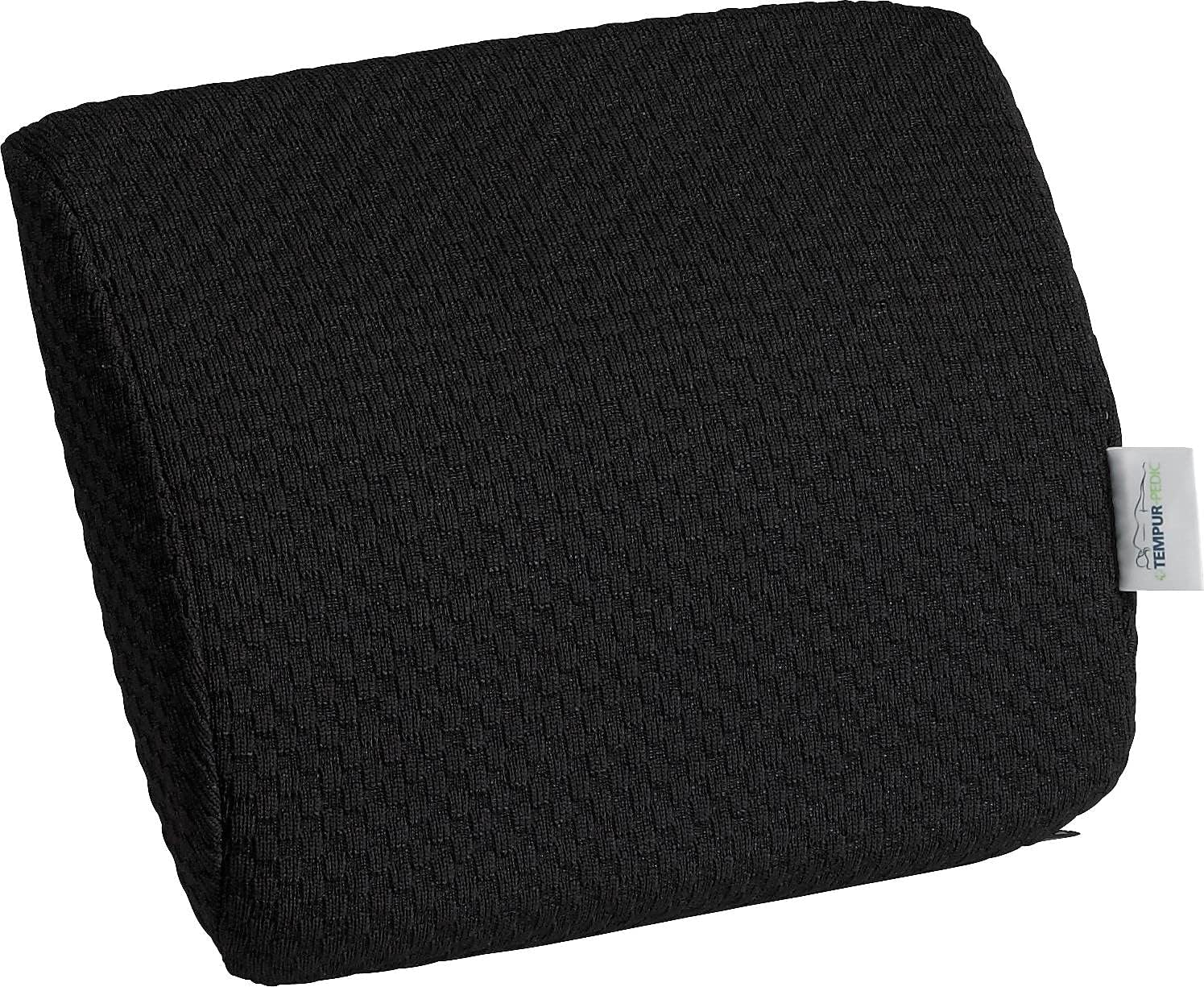 Black Travel Lumbar Cushion with Fabric Cover B421