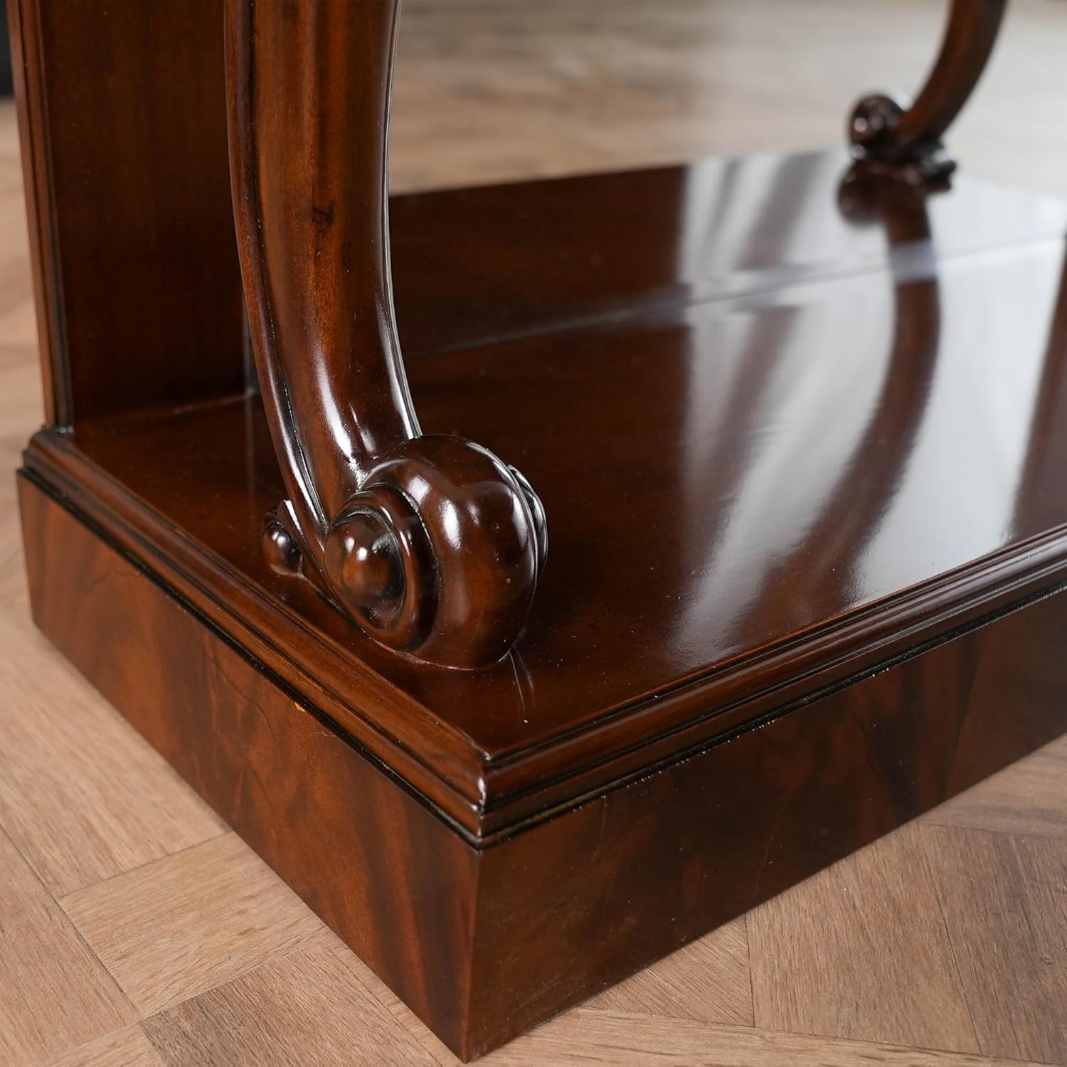 Mahogany Marble Top Console C126