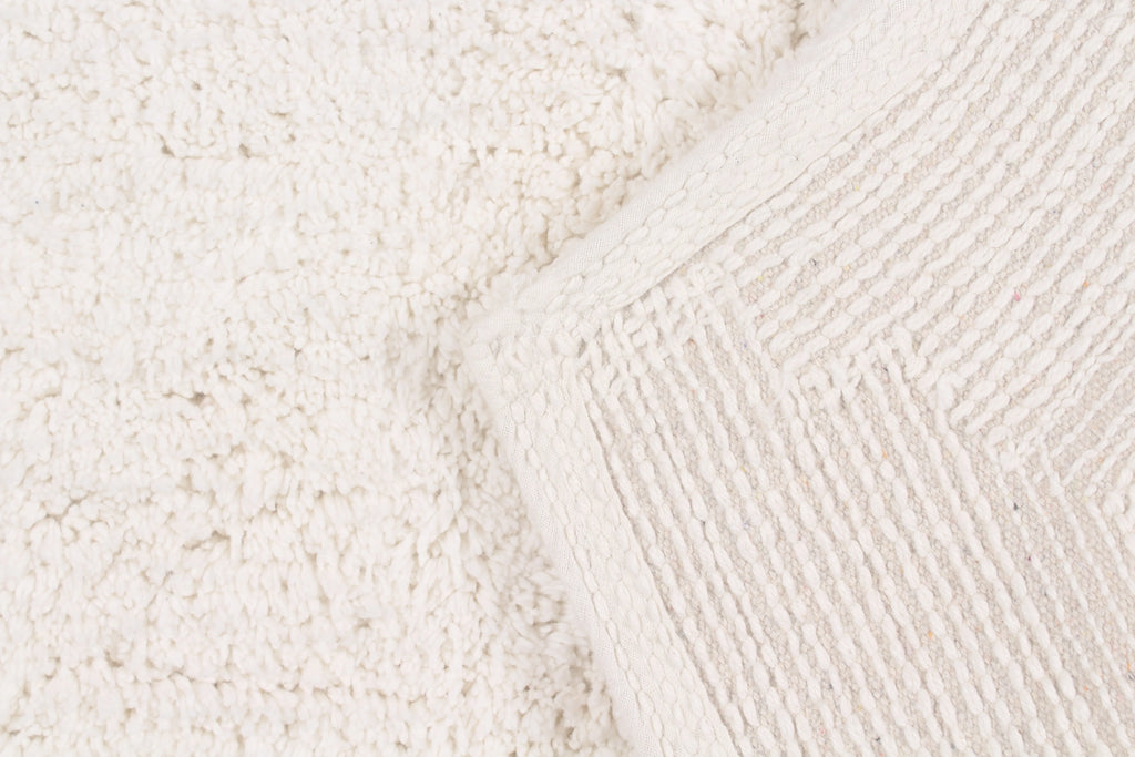 100% Cotton Tufted Bath Rug, 30" Round, Ivory C6192