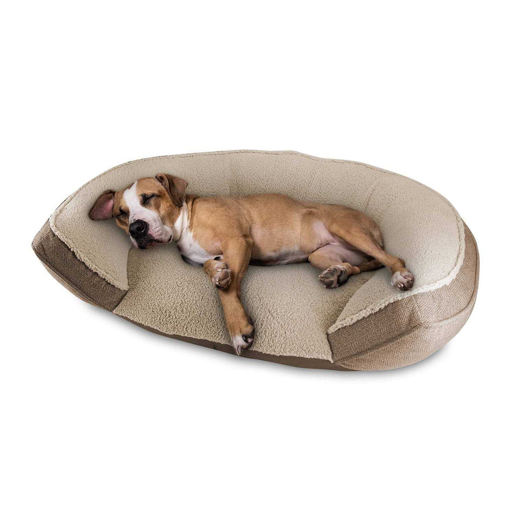 Step In Oval Round Cuddler Pet Dog Bed W696