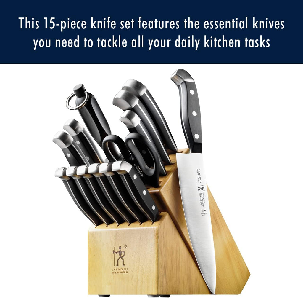 15-Piece Knife Set with Block and Knife Sharpener V92688