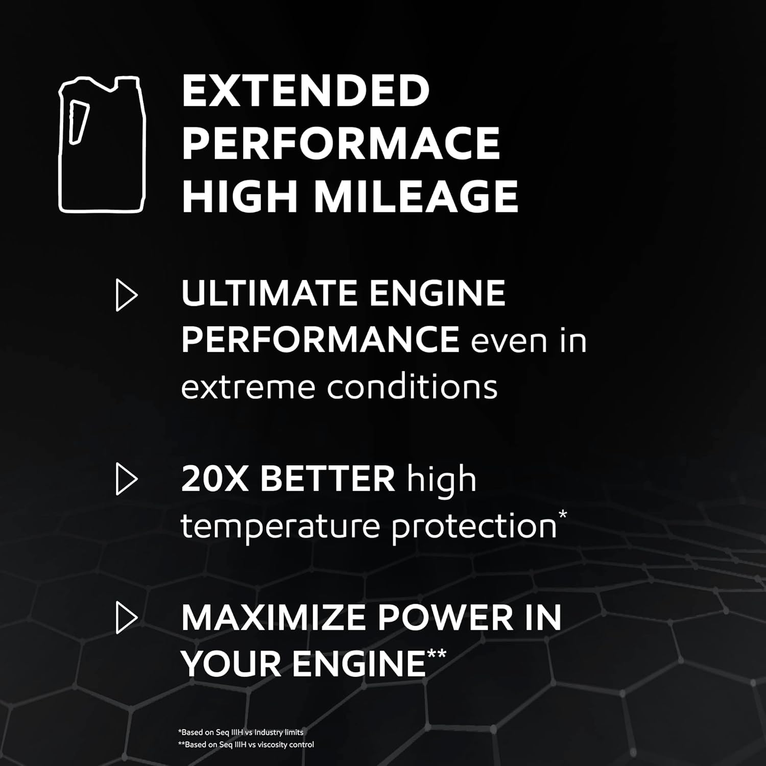 Extended Performance High Mileage 0W-20 5QT Gray Pack of 2 J53591