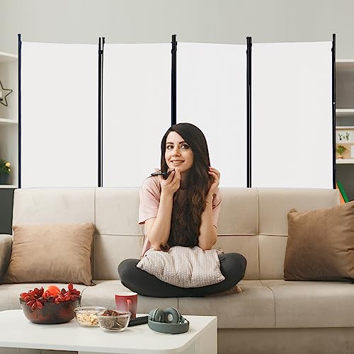 Black 6 Panel Folding Room Divider F3062