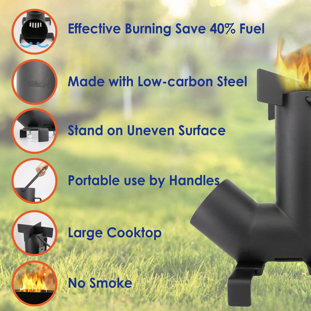 Camping Rocket Stove with Carrying Bag U666846