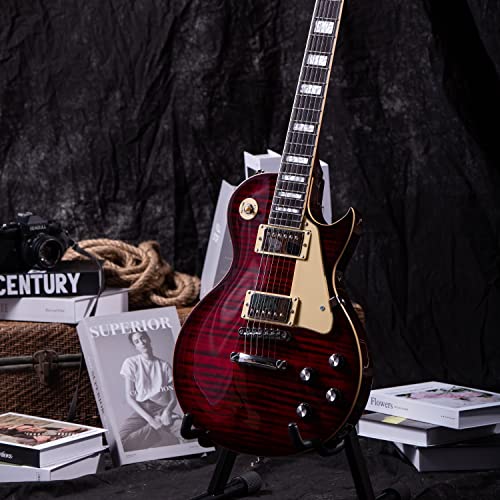 Purple Solid Body Electric Guitar with Gigbag R70255