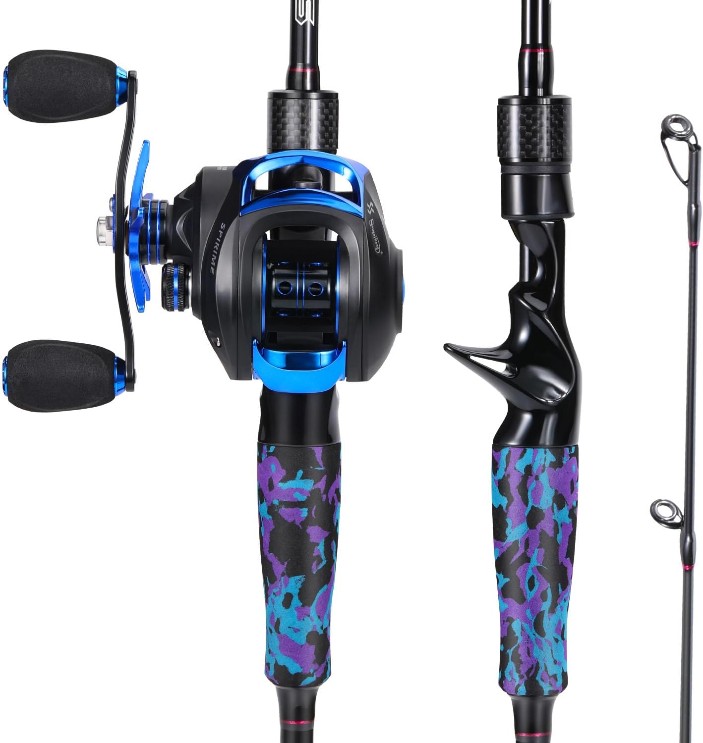 Medium 2-Piece Baitcasting Fishing Rod and Reel Combo L12356