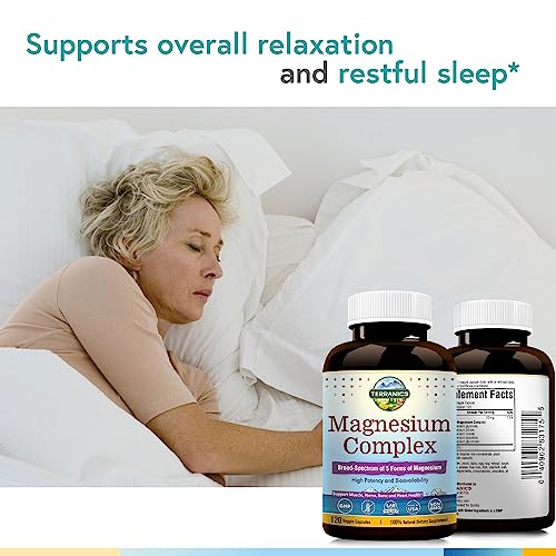 5-in-1 Magnesium Complex Supplement 500mg 240 Vegan Capsules Y833500