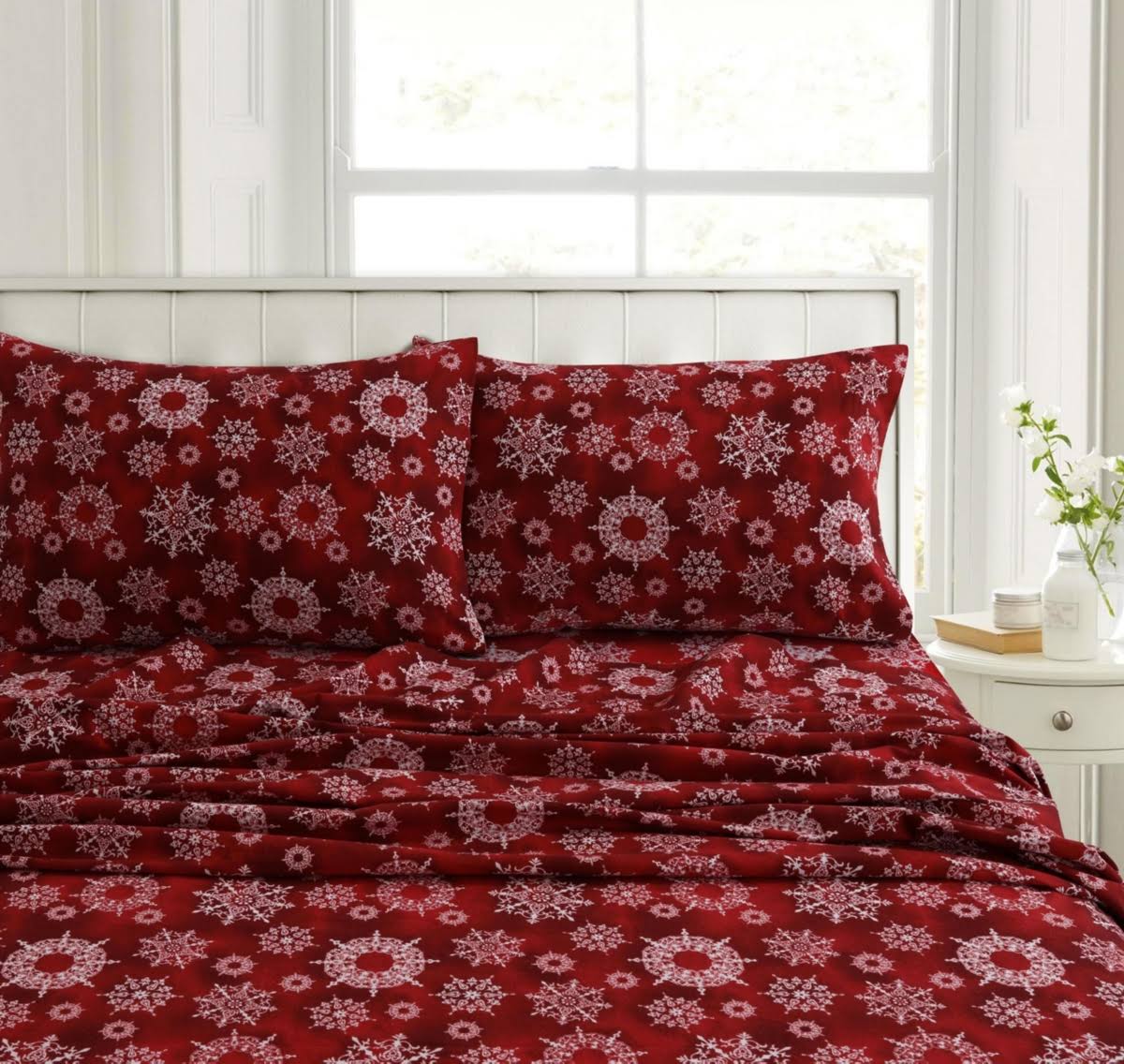 Heavyweight Cotton Flannel Printed Extra Deep Pocket Sheet Set - Twin XL D690579