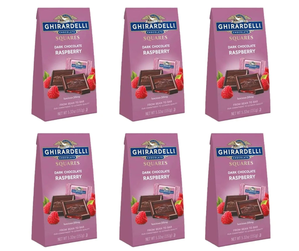 Dark Chocolate Raspberry Squares, 5.32 Oz Bag (Pack of 6) Q432879