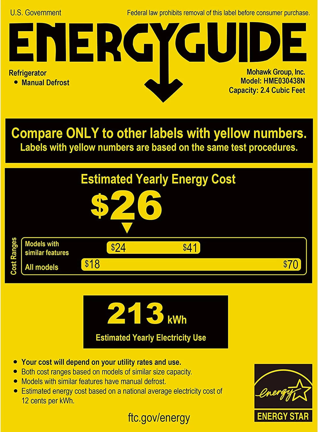 2.4 Cubic Feet Mini Refrigerator with Small Freezer and Removable Glass Shelves G7727