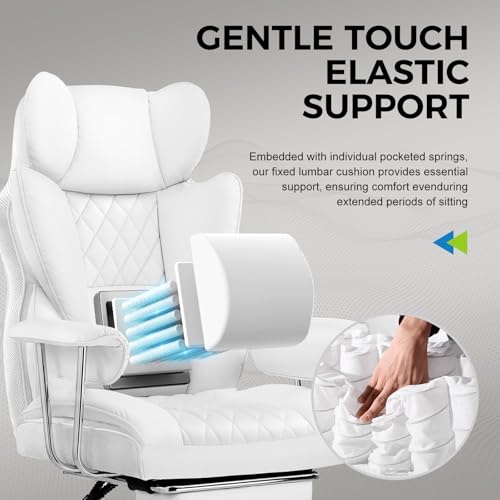 Black PU Leather Gaming Chair with Footrest I463081