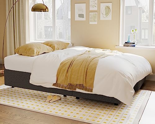Beige Chenille Sleeper Sofa with Storage Chaise O406487