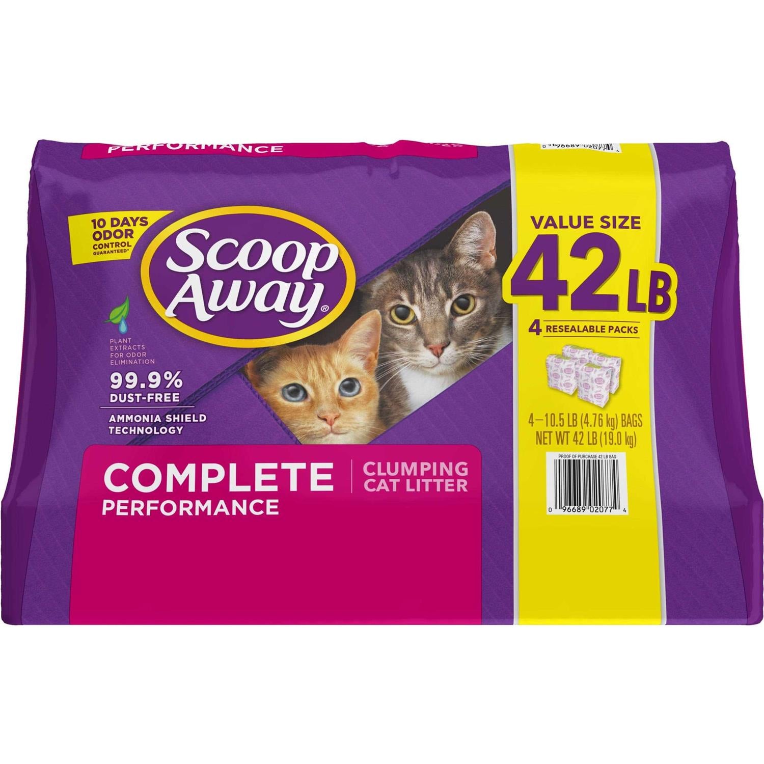 10.5-lb bag pack of 4 Clumping Clay Cat Litter X555