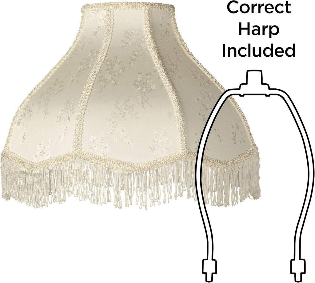 Cream White Fabric Dome Lamp Shade Replacement S910783