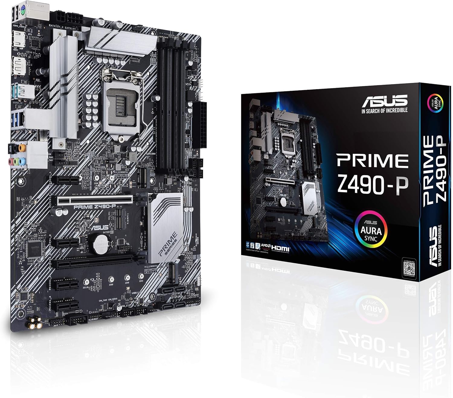 ATX Motherboard (Dual M.2, DDR4 4600, 1 Gb Ethernet, USB 3.2 Gen 2 USB Type-A, Thunderbolt 3 Support, Aura Sync RGB) (Renewed) F948
