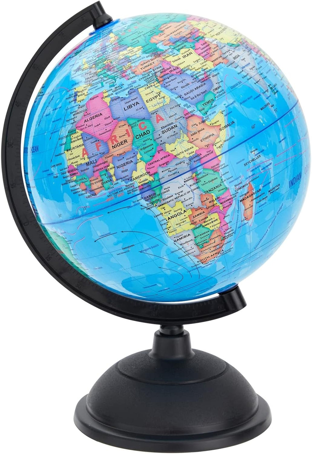 8-inch Rotating World Globe with Stand B179374