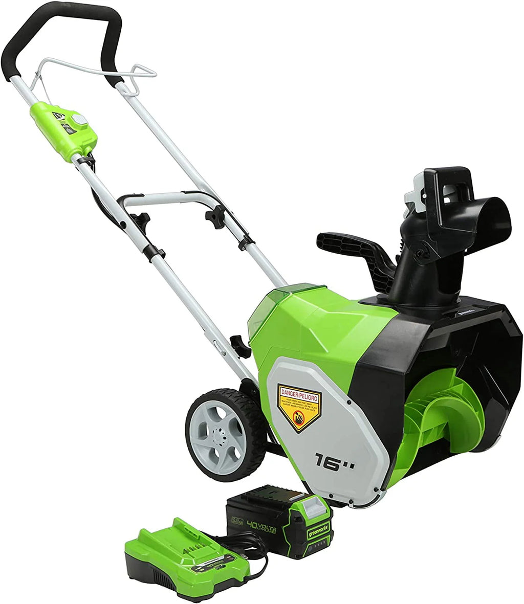 40V 16 Cordless Snow Thrower with 5Ah Battery and Charger F674
