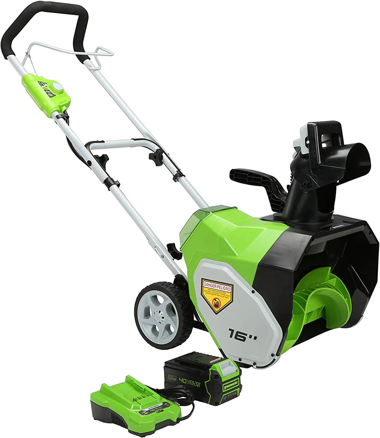 40V 16 Cordless Snow Thrower with 5Ah Battery and Charger F674