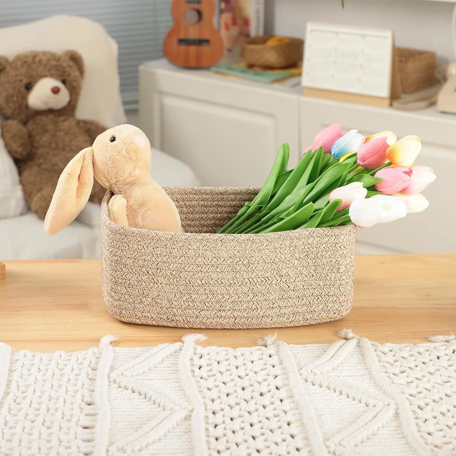 Small Storage Baskets 3 Packs Green 11.5x7.5x4.7” S645