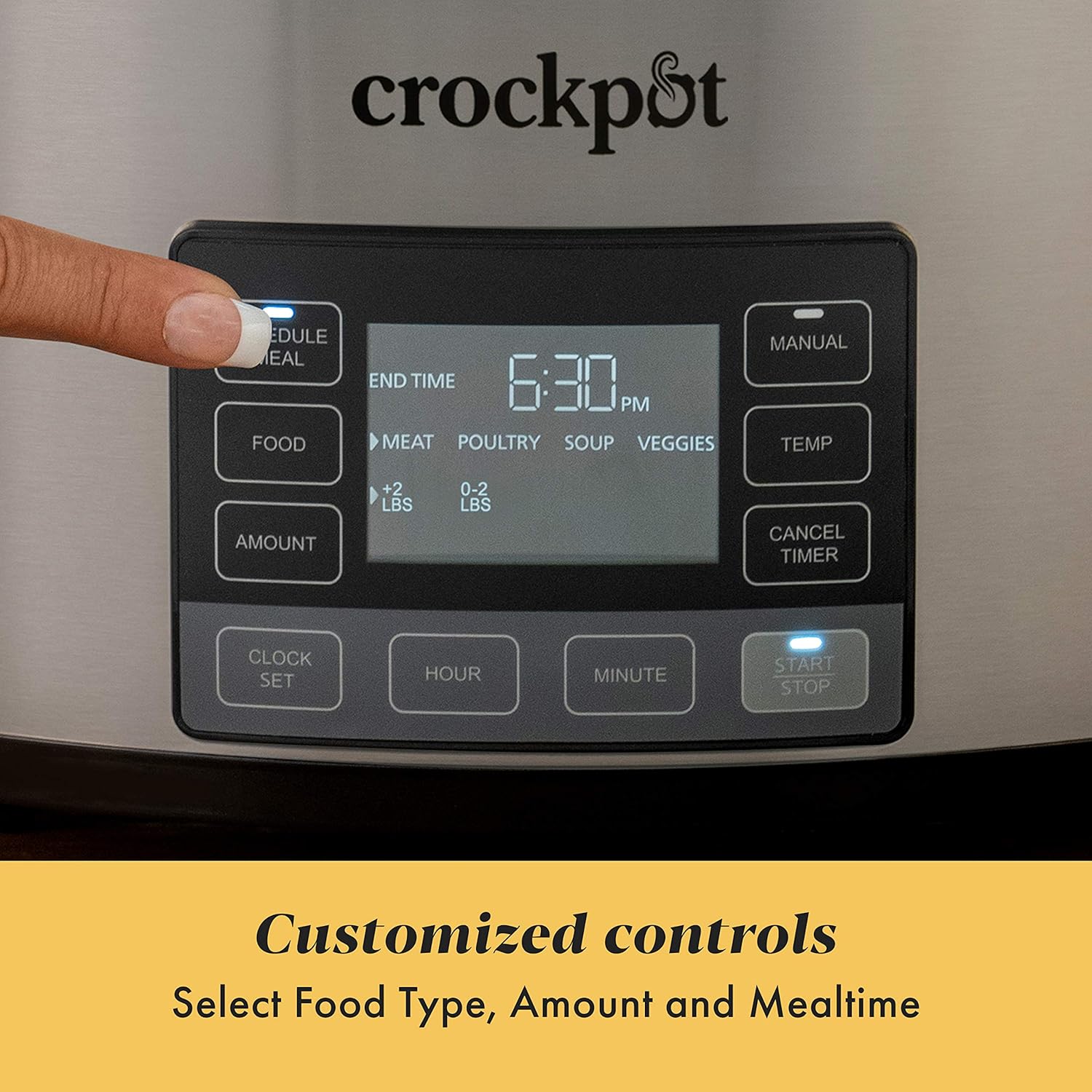 6 Quart Programmable Slow Cooker with Digital Timer, Stainless Steel K55513