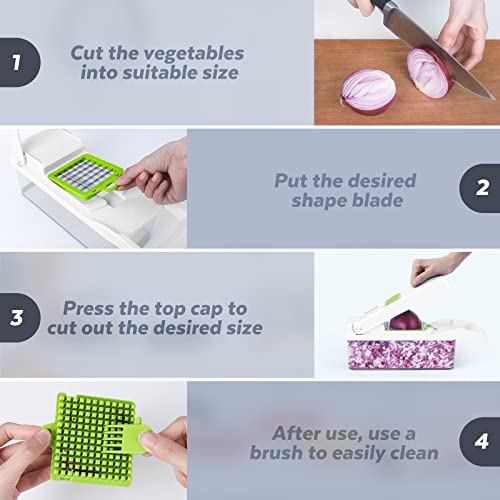 14 in 1 Multifunctional Vegetable Chopper with 8 Blades (Grey) S323703