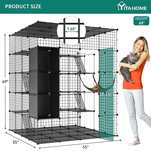 Large Cat Cage with Roof Hammock Platforms M204