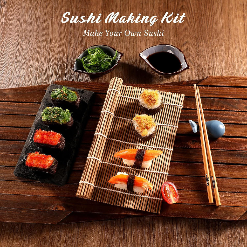 20 in 1 Sushi Making Kit with Chef’s Knife, Bamboo Mats, Rice Mold V139967