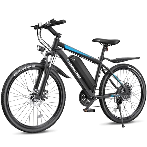 26'' 1000W Peak Electric Mountain Bike with 48V 374.4WH Removable Battery, 21-Speed D280