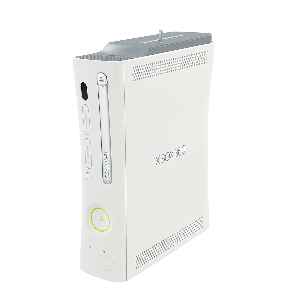 White Xbox 360 Console with Two Controllers O5291