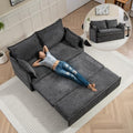 Queen Size Corduroy Convertible Sofa Bed with Storage Pockets T68360