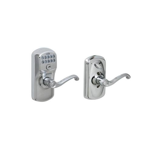 Satin Chrome Keypad Entry Leverset C9006