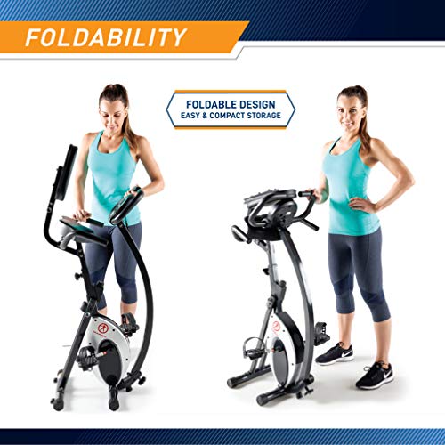 Foldable Upright Exercise Bike with Adjustable Resistance M8078
