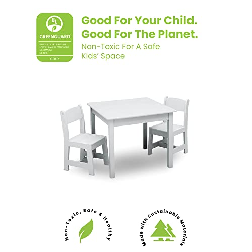Grey/Blue Kids Wood Table and Chair Set with Toy Organizer A60108