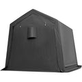Gray 10x10 ft Heavy Duty Portable Canopy Shelter Carport with 2 Roll up Zipper Doors L573438