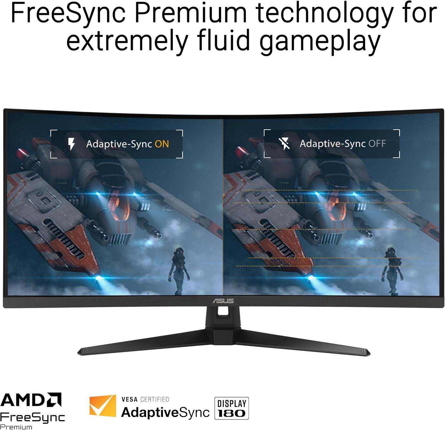 34" Ultra-Wide Curved QHD Monitor, 180Hz, 1ms, FreeSync Premium D3579