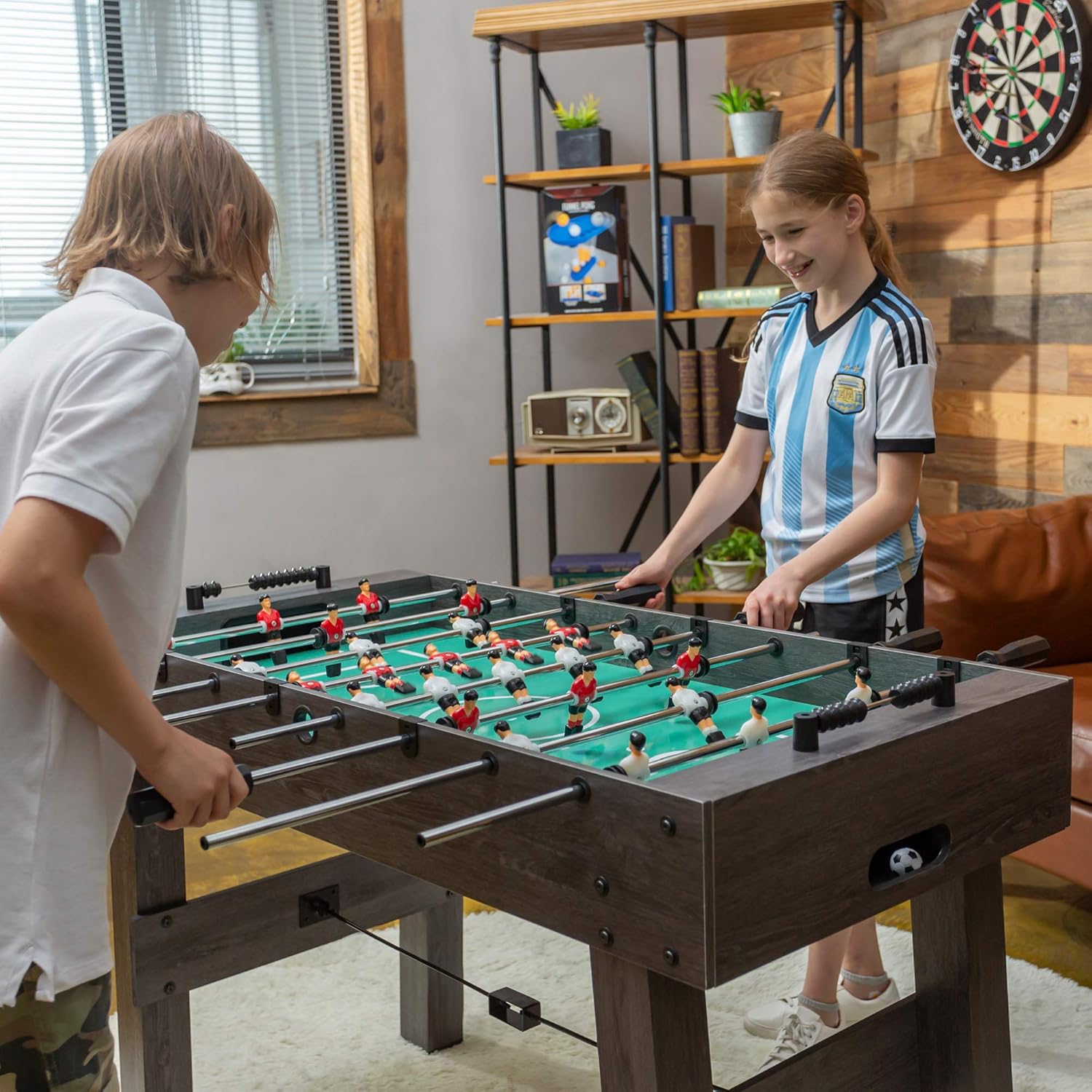 48" Mid-Size Indoor Foosball Table, Grey P7986